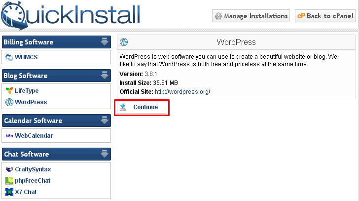 WordPress-Install